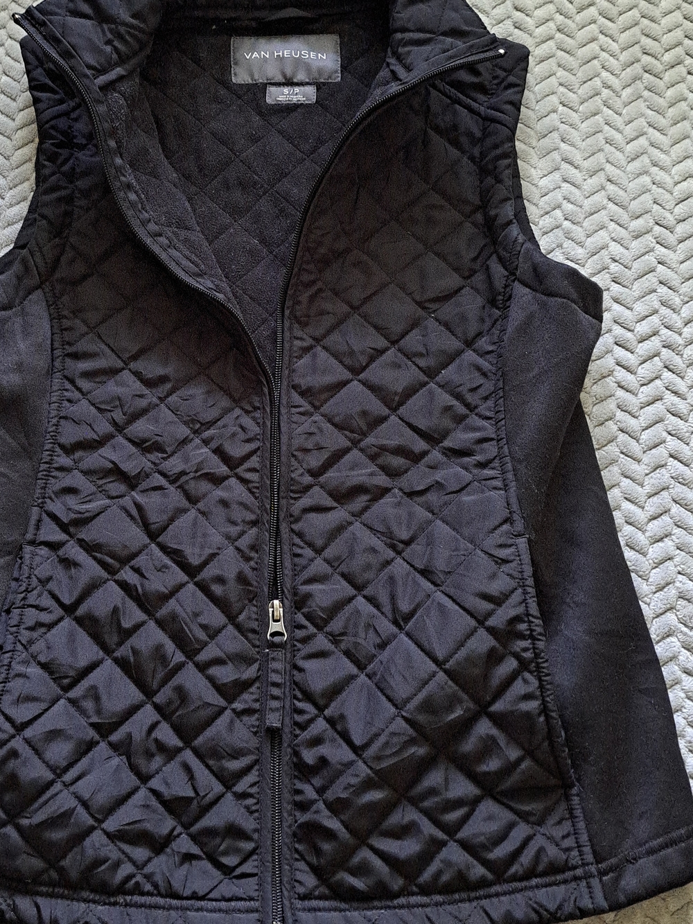 Van Heusen Quilted Black Vest